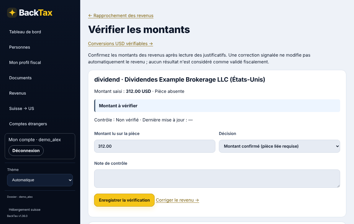 Fictional example — 3. Validation