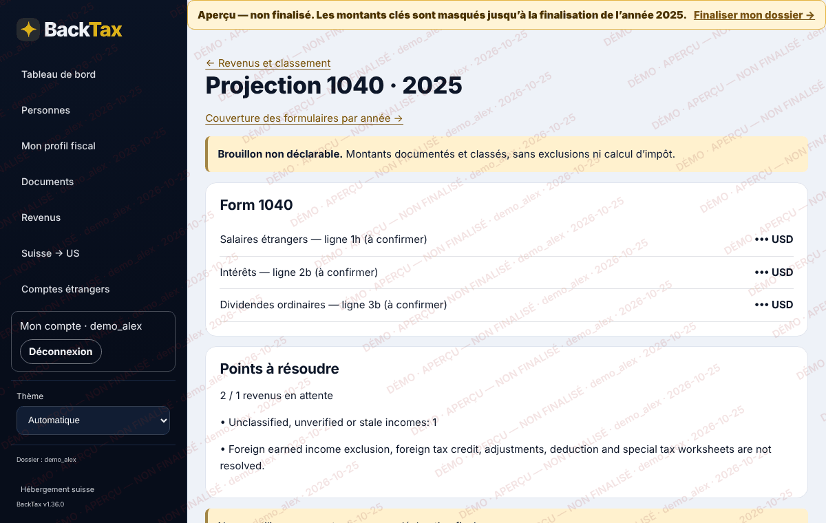 Fictional example — 7. Preview before finalization